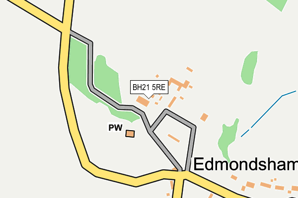 BH21 5RE map - OS OpenMap – Local (Ordnance Survey)