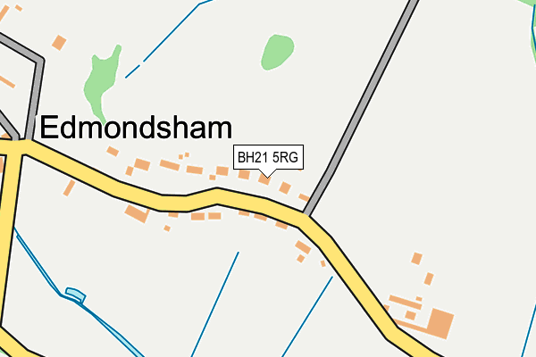 BH21 5RG map - OS OpenMap – Local (Ordnance Survey)