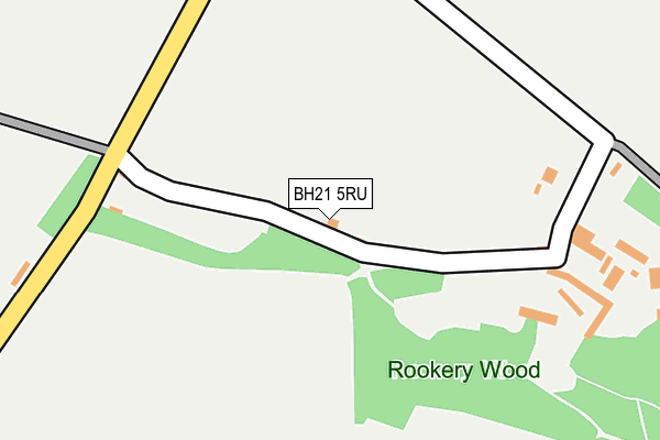 BH21 5RU map - OS OpenMap – Local (Ordnance Survey)