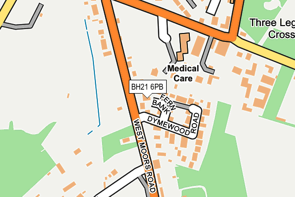 BH21 6PB map - OS OpenMap – Local (Ordnance Survey)