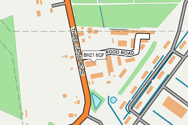 BH21 6QF map - OS OpenMap – Local (Ordnance Survey)