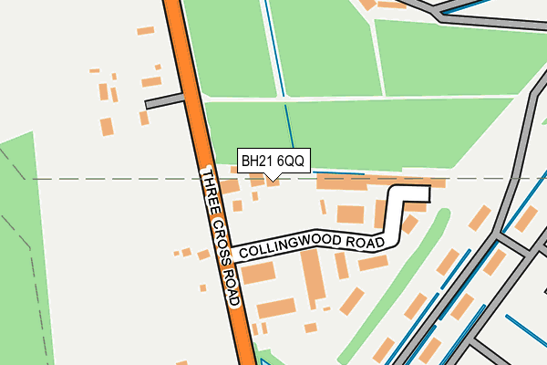 BH21 6QQ map - OS OpenMap – Local (Ordnance Survey)