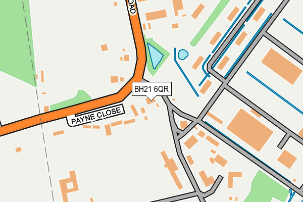 BH21 6QR map - OS OpenMap – Local (Ordnance Survey)