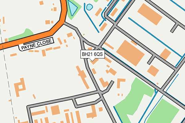 BH21 6QS map - OS OpenMap – Local (Ordnance Survey)