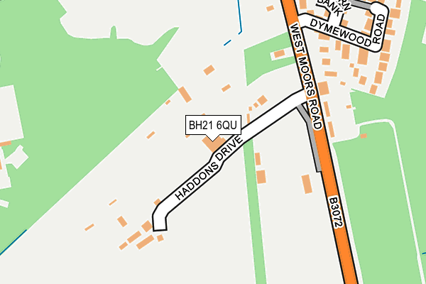 BH21 6QU map - OS OpenMap – Local (Ordnance Survey)