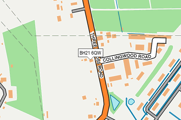 BH21 6QW map - OS OpenMap – Local (Ordnance Survey)