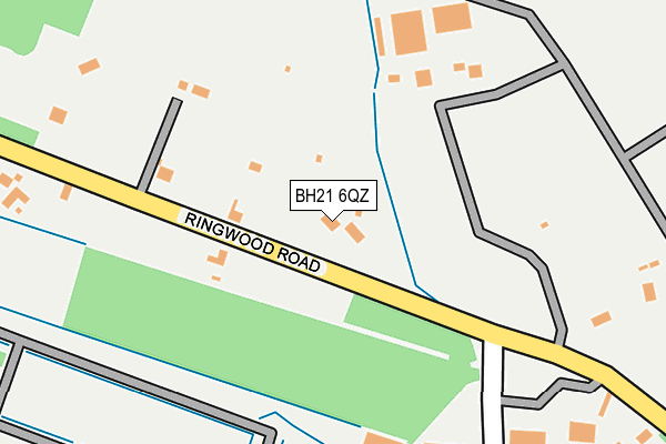 BH21 6QZ map - OS OpenMap – Local (Ordnance Survey)