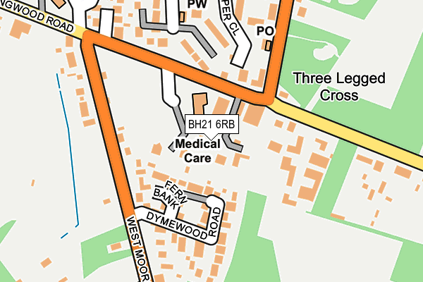 BH21 6RB map - OS OpenMap – Local (Ordnance Survey)