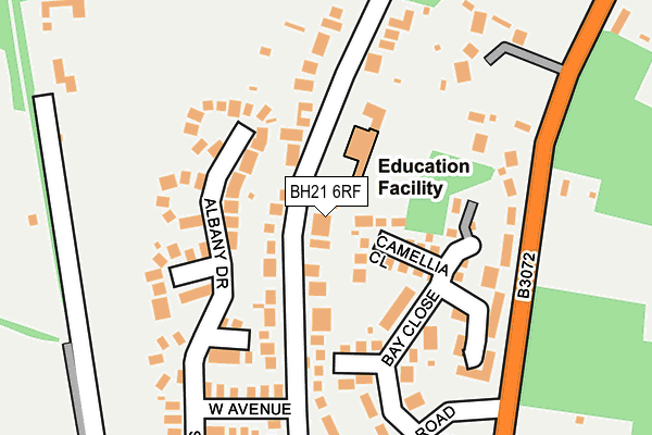 BH21 6RF map - OS OpenMap – Local (Ordnance Survey)