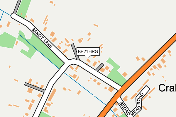 BH21 6RG map - OS OpenMap – Local (Ordnance Survey)