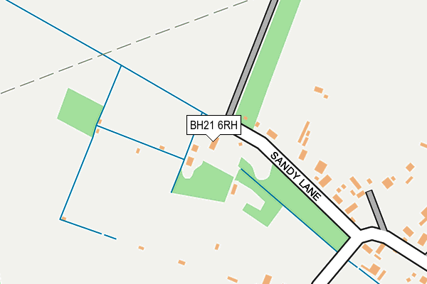 BH21 6RH map - OS OpenMap – Local (Ordnance Survey)