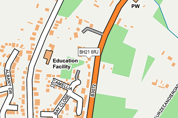 BH21 6RJ map - OS OpenMap – Local (Ordnance Survey)