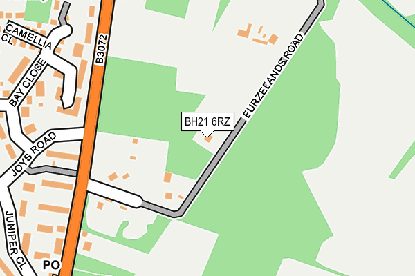 BH21 6RZ map - OS OpenMap – Local (Ordnance Survey)
