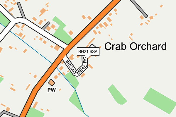 BH21 6SA map - OS OpenMap – Local (Ordnance Survey)