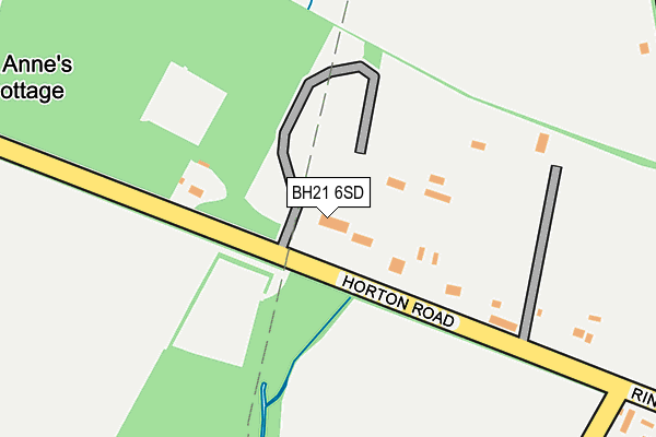 BH21 6SD map - OS OpenMap – Local (Ordnance Survey)