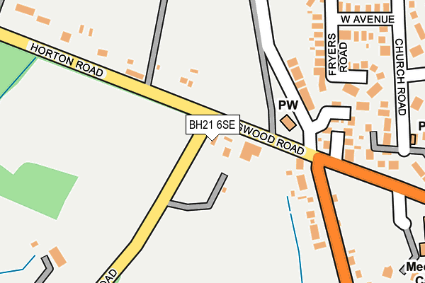 BH21 6SE map - OS OpenMap – Local (Ordnance Survey)