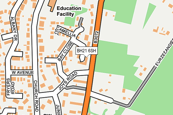 BH21 6SH map - OS OpenMap – Local (Ordnance Survey)