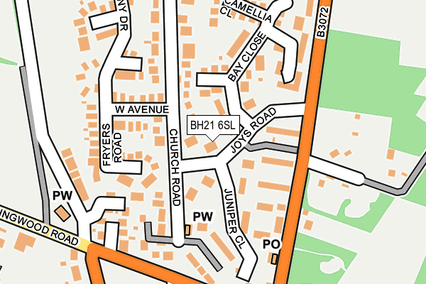 BH21 6SL map - OS OpenMap – Local (Ordnance Survey)