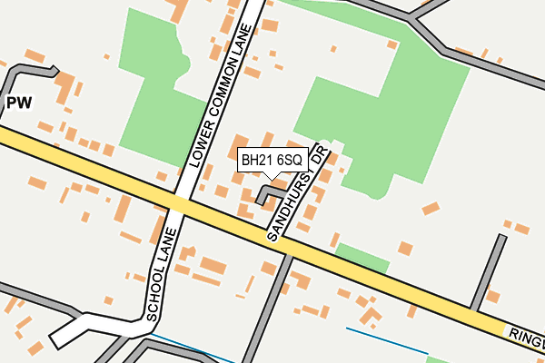 BH21 6SQ map - OS OpenMap – Local (Ordnance Survey)