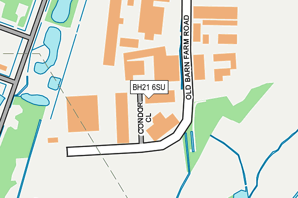 BH21 6SU map - OS OpenMap – Local (Ordnance Survey)