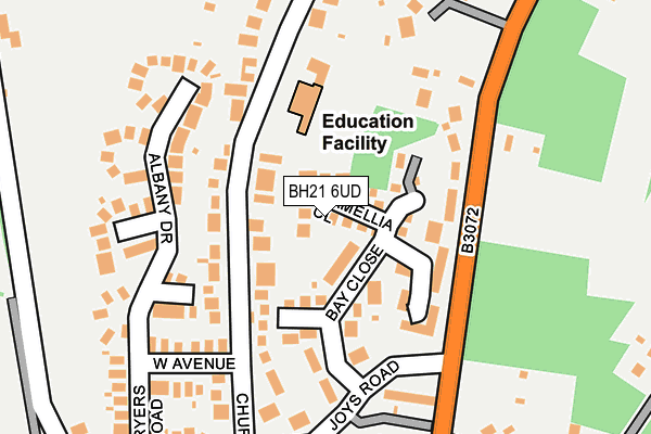 BH21 6UD map - OS OpenMap – Local (Ordnance Survey)