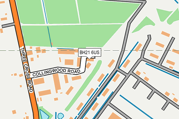 BH21 6US map - OS OpenMap – Local (Ordnance Survey)