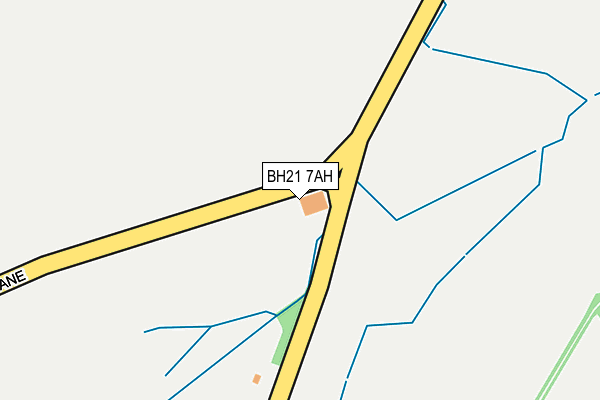 BH21 7AH map - OS OpenMap – Local (Ordnance Survey)