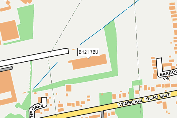 BH21 7BU map - OS OpenMap – Local (Ordnance Survey)