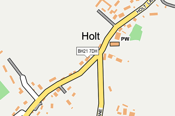 BH21 7DH map - OS OpenMap – Local (Ordnance Survey)