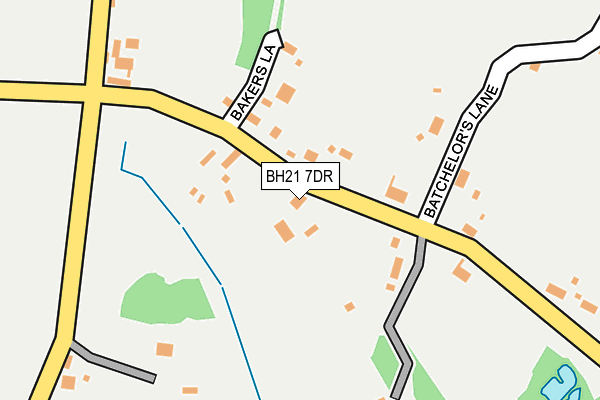 BH21 7DR map - OS OpenMap – Local (Ordnance Survey)