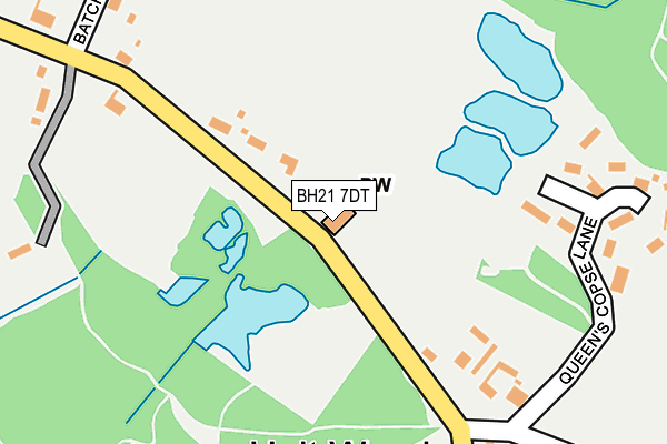 BH21 7DT map - OS OpenMap – Local (Ordnance Survey)