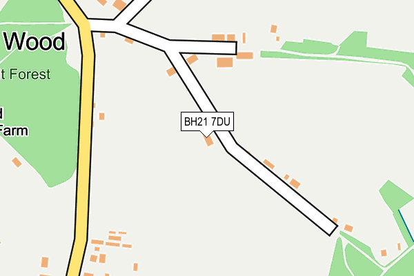 BH21 7DU map - OS OpenMap – Local (Ordnance Survey)