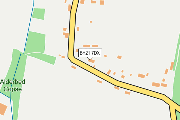 BH21 7DX map - OS OpenMap – Local (Ordnance Survey)