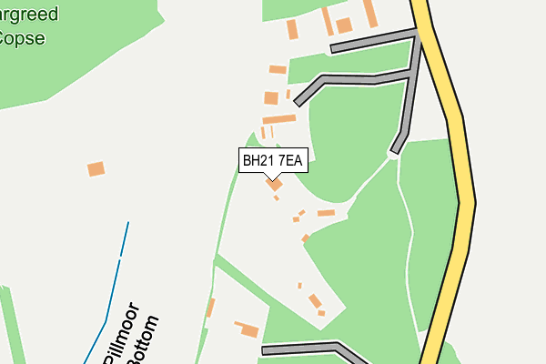 BH21 7EA map - OS OpenMap – Local (Ordnance Survey)
