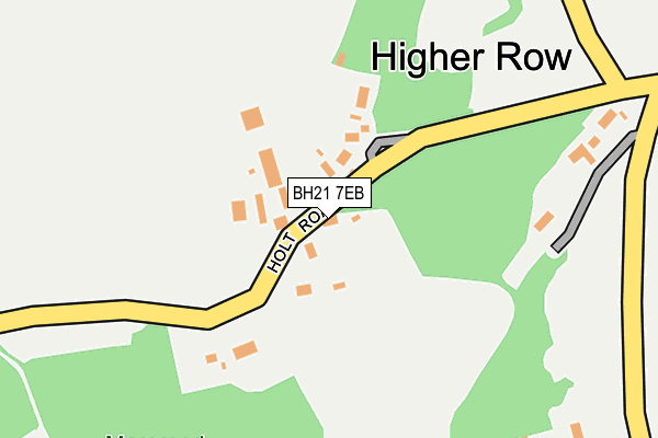 BH21 7EB map - OS OpenMap – Local (Ordnance Survey)