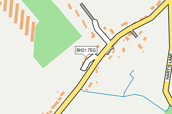 BH21 7EG map - OS OpenMap – Local (Ordnance Survey)