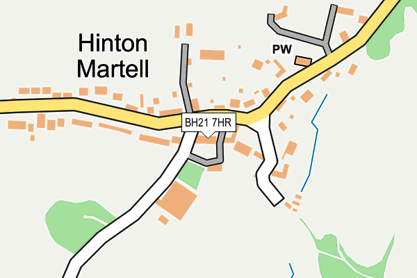BH21 7HR map - OS OpenMap – Local (Ordnance Survey)