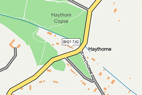 BH21 7JQ map - OS OpenMap – Local (Ordnance Survey)