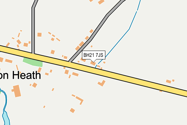 BH21 7JS map - OS OpenMap – Local (Ordnance Survey)