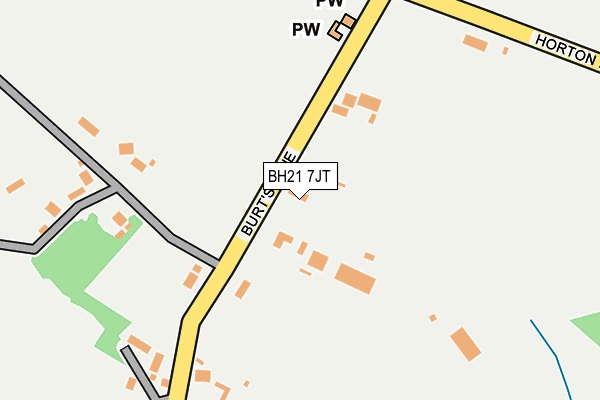 BH21 7JT map - OS OpenMap – Local (Ordnance Survey)