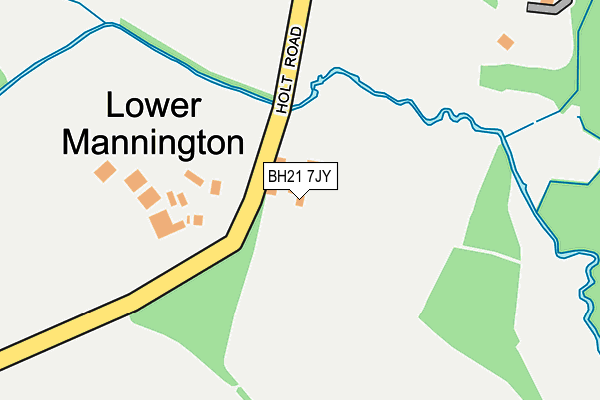 BH21 7JY map - OS OpenMap – Local (Ordnance Survey)