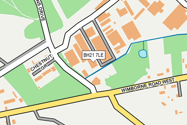 BH21 7LE map - OS OpenMap – Local (Ordnance Survey)
