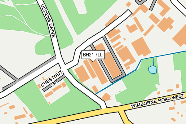 BH21 7LL map - OS OpenMap – Local (Ordnance Survey)