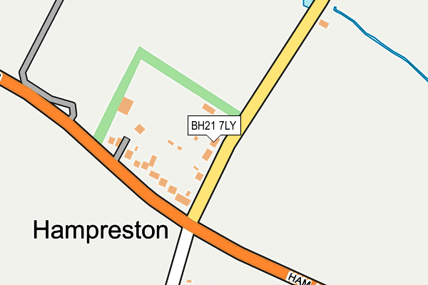 BH21 7LY map - OS OpenMap – Local (Ordnance Survey)