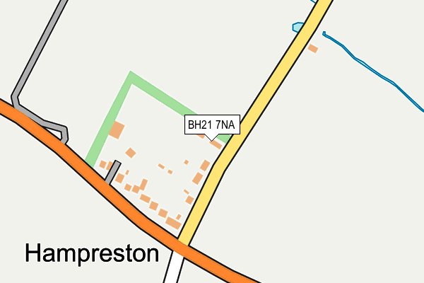 BH21 7NA map - OS OpenMap – Local (Ordnance Survey)