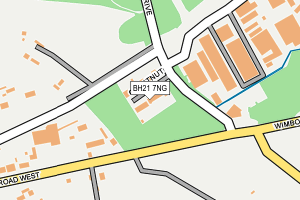 BH21 7NG map - OS OpenMap – Local (Ordnance Survey)