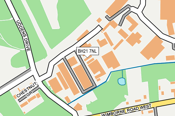 BH21 7NL map - OS OpenMap – Local (Ordnance Survey)