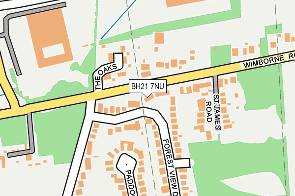 BH21 7NU map - OS OpenMap – Local (Ordnance Survey)
