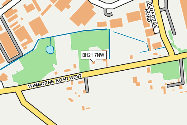 BH21 7NW map - OS OpenMap – Local (Ordnance Survey)