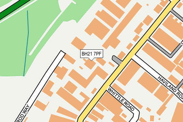 BH21 7PF map - OS OpenMap – Local (Ordnance Survey)